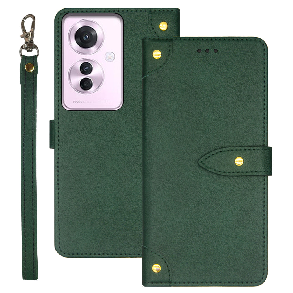 IDEWEI For Oppo Reno11 F 5G Case Card Slots PU Leather + TPU Protective Phone Cover