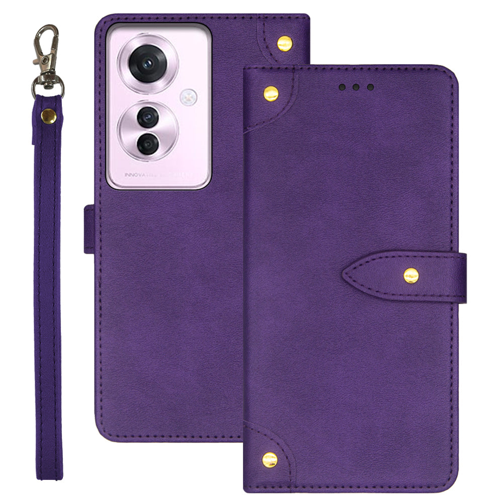 IDEWEI For Oppo Reno11 F 5G Case Card Slots PU Leather + TPU Protective Phone Cover
