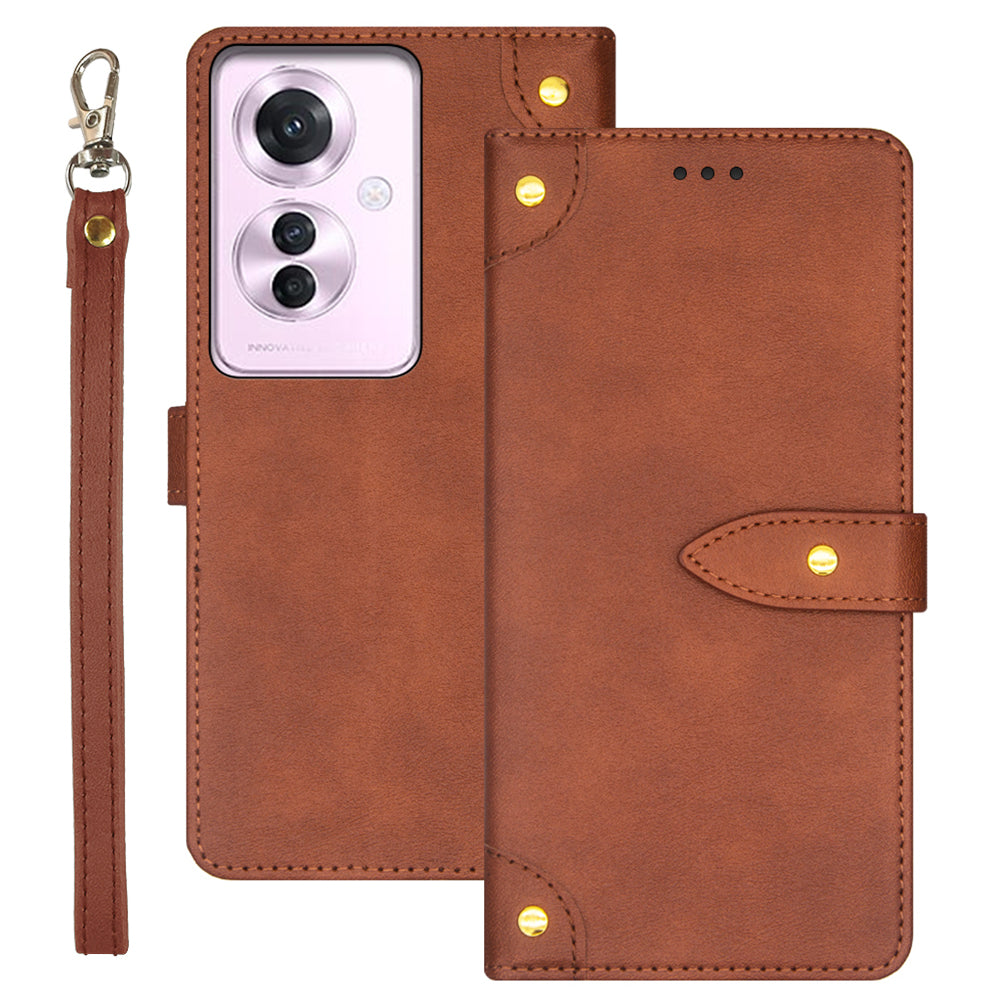 IDEWEI For Oppo Reno11 F 5G Case Card Slots PU Leather + TPU Protective Phone Cover