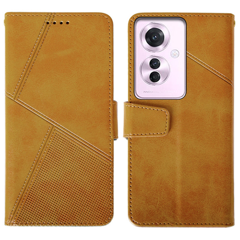 IDEWEI For Oppo Reno11 F 5G Leather Case Calf Texture Wallet Shockproof Cover