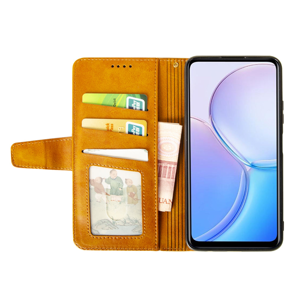 IDEWEI For Oppo Reno11 F 5G Leather Case Calf Texture Wallet Shockproof Cover