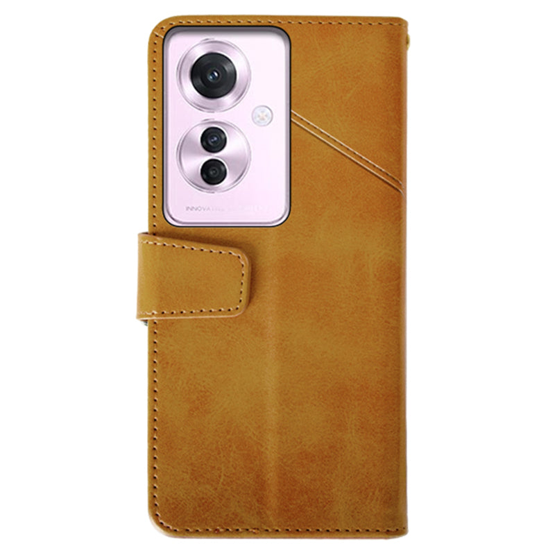 IDEWEI For Oppo Reno11 F 5G Leather Case Calf Texture Wallet Shockproof Cover