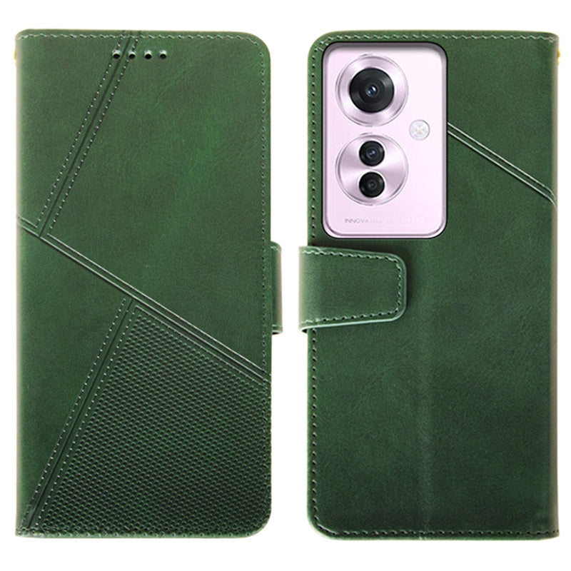 IDEWEI For Oppo Reno11 F 5G Leather Case Calf Texture Wallet Shockproof Cover