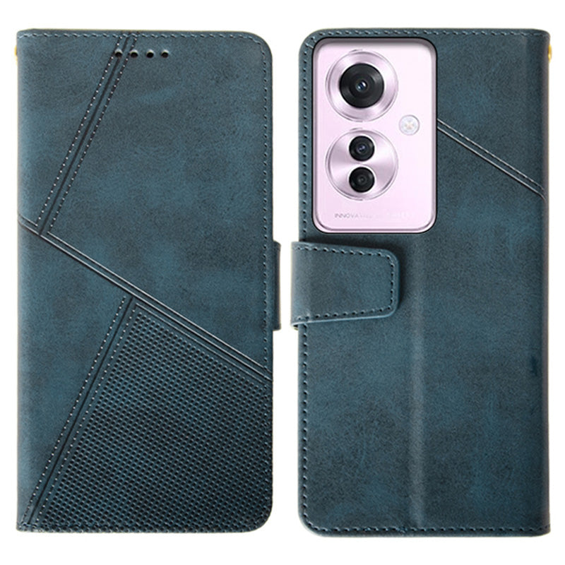 IDEWEI For Oppo Reno11 F 5G Leather Case Calf Texture Wallet Shockproof Cover