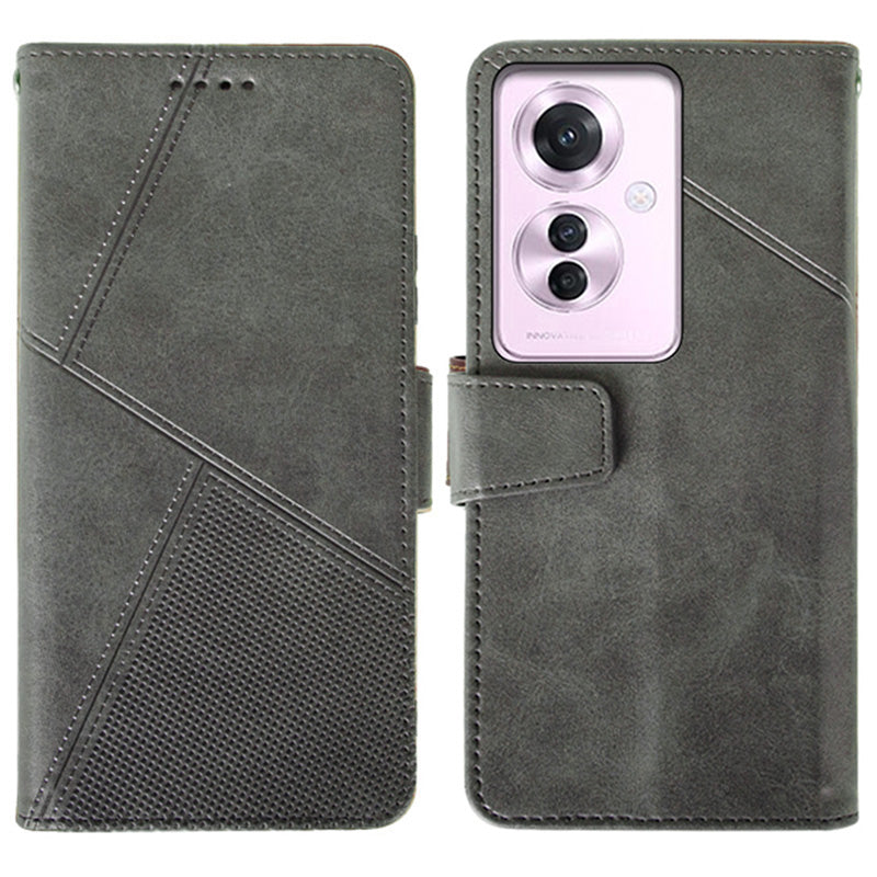 IDEWEI For Oppo Reno11 F 5G Leather Case Calf Texture Wallet Shockproof Cover