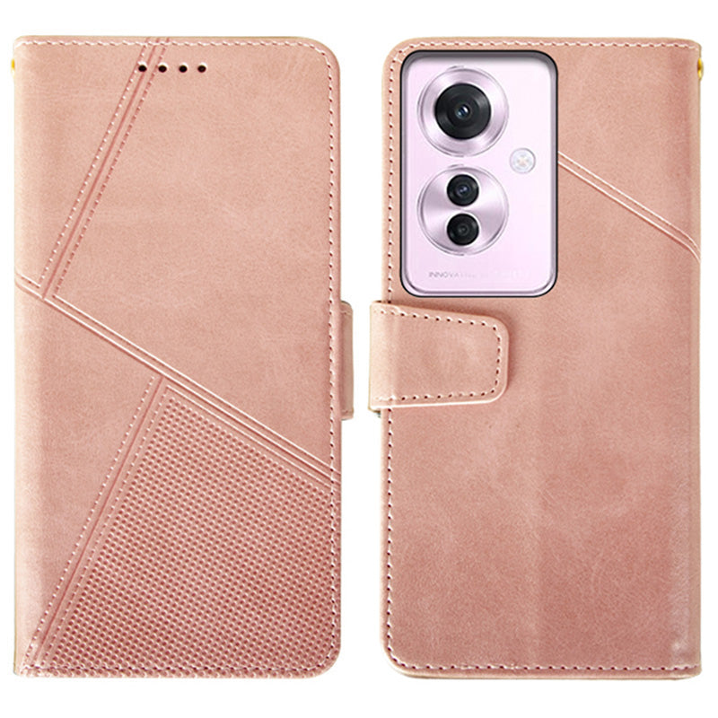 IDEWEI For Oppo Reno11 F 5G Leather Case Calf Texture Wallet Shockproof Cover
