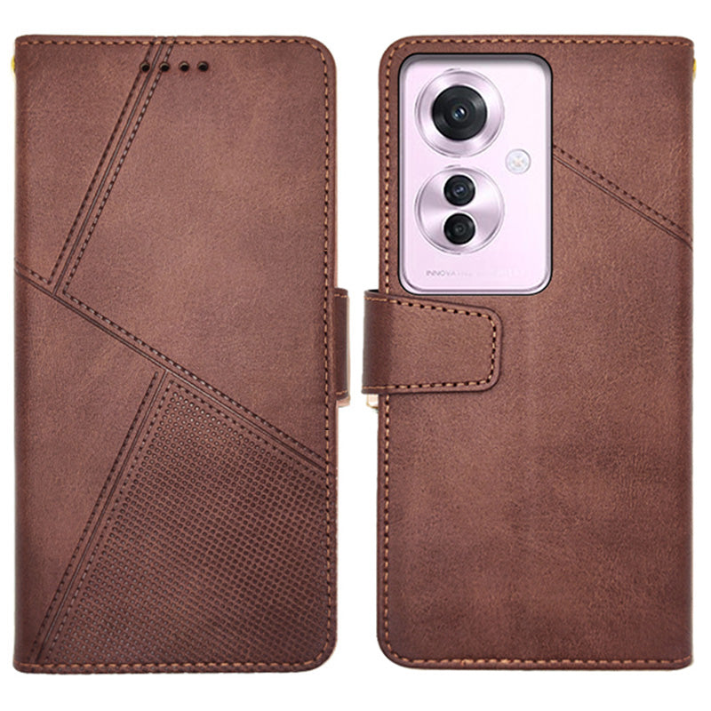 IDEWEI For Oppo Reno11 F 5G Leather Case Calf Texture Wallet Shockproof Cover