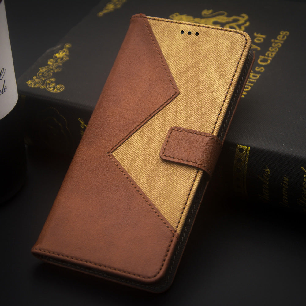 IDEWEI For Xiaomi 14 Ultra Case Card Slots Color Splicing Phone Leather Cover