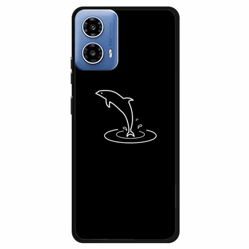 For Motorola Moto G34 5G Case TPU Linear Pattern Printing Back Phone Cover