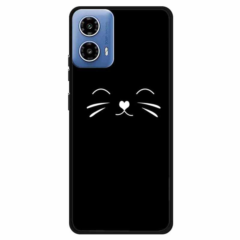 For Motorola Moto G34 5G Case TPU Linear Pattern Printing Back Phone Cover