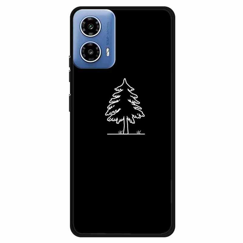For Motorola Moto G34 5G Case TPU Linear Pattern Printing Back Phone Cover