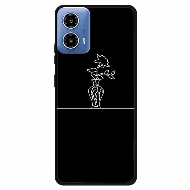 For Motorola Moto G34 5G Case TPU Linear Pattern Printing Back Phone Cover