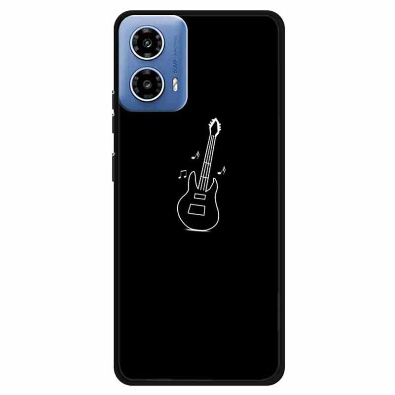 For Motorola Moto G34 5G Case TPU Linear Pattern Printing Back Phone Cover