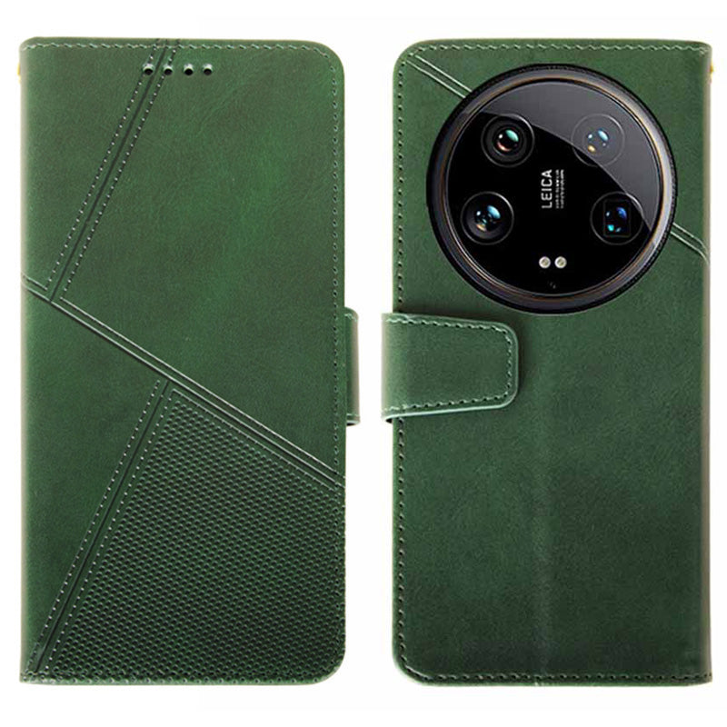 IDEWEI For Xiaomi 14 Ultra Leather Case Calf Texture Phone Wallet Cover