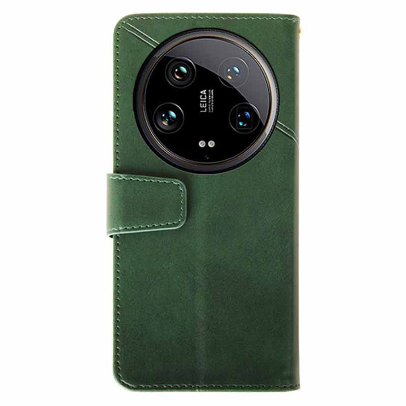 IDEWEI For Xiaomi 14 Ultra Leather Case Calf Texture Phone Wallet Cover