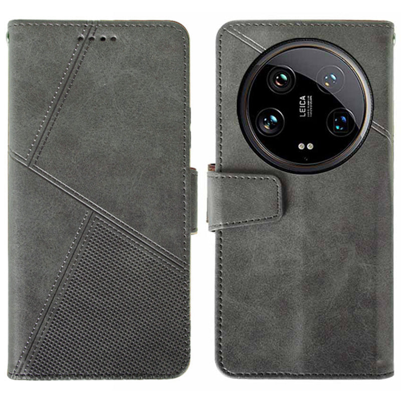 IDEWEI For Xiaomi 14 Ultra Leather Case Calf Texture Phone Wallet Cover
