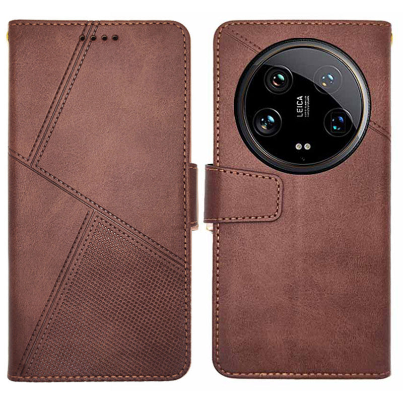 IDEWEI For Xiaomi 14 Ultra Leather Case Calf Texture Phone Wallet Cover