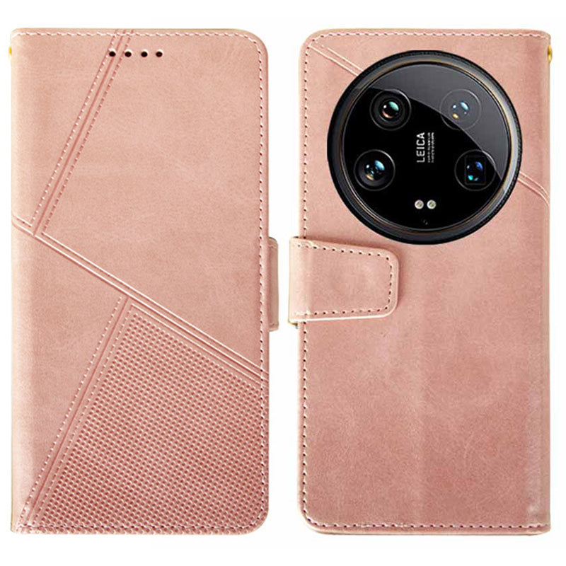 IDEWEI For Xiaomi 14 Ultra Leather Case Calf Texture Phone Wallet Cover