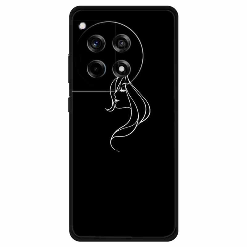 For OnePlus Ace 3 5G / 12R 5G Shockproof Case Linear Pattern Printing TPU Phone Cover