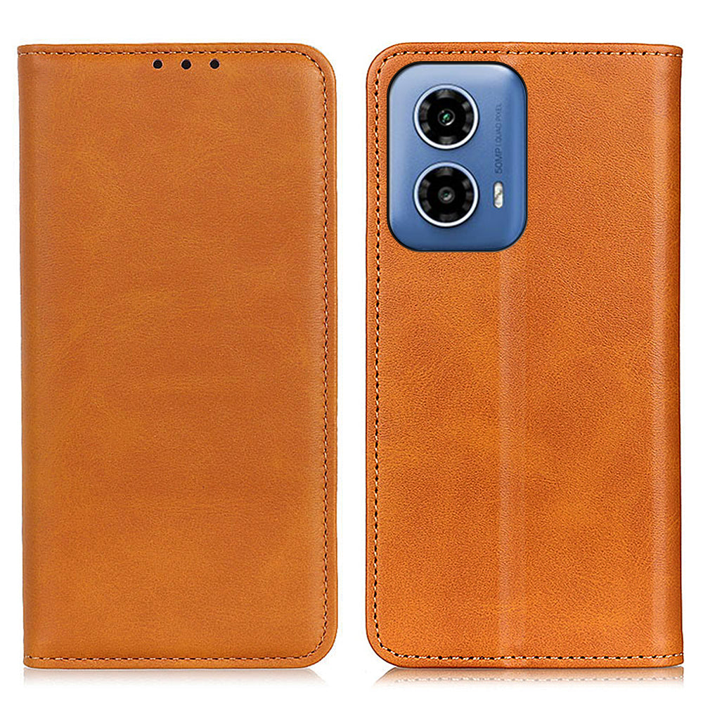 For Motorola Moto G34 5G Magnetic Phone Case Split Leather Flip Folio Stand Cover