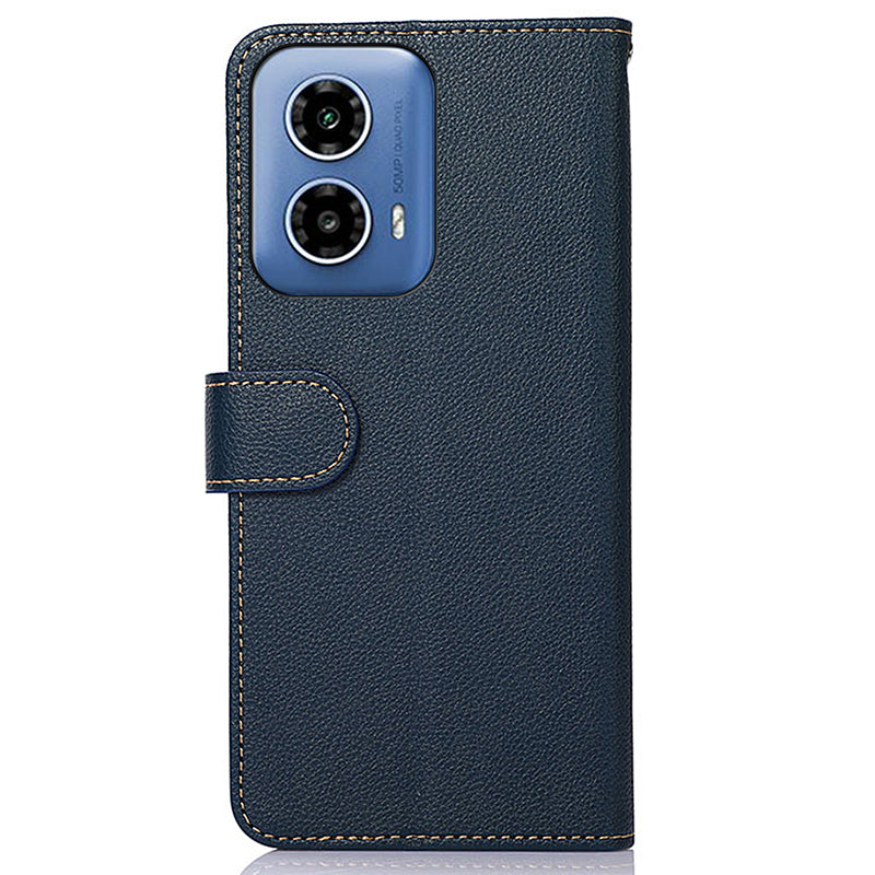 KHAZNEH For Motorola Moto G34 5G Magnetic Phone Case Litchi Texture Card Slots Cover