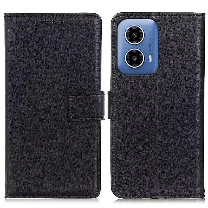 For Motorola Moto G34 5G Case Leather Wallet Magnetic Clasp Cell Phone Cover