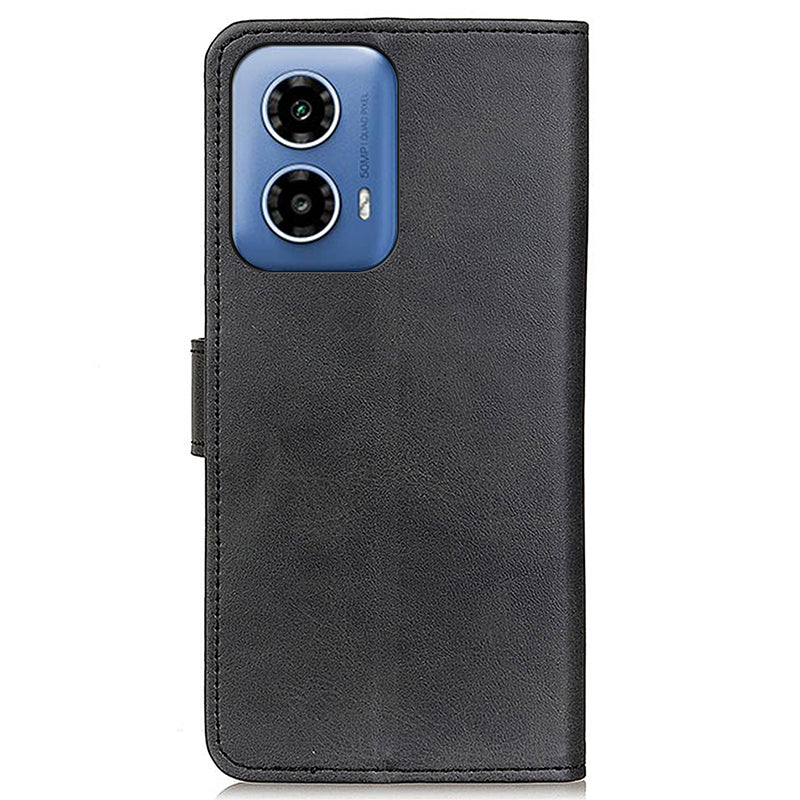 For Motorola Moto G34 5G Magnetic Phone Case Viewing Stand Cowhide Texture Cover