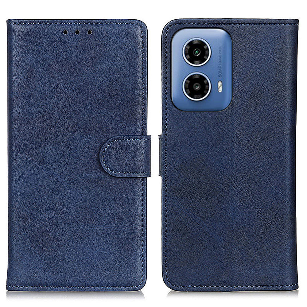 For Motorola Moto G34 5G Magnetic Phone Case Viewing Stand Cowhide Texture Cover