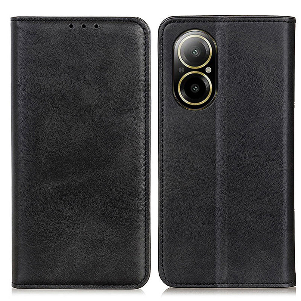 For Realme C67 4G Case Split Leather+TPU Phone Stand Cover