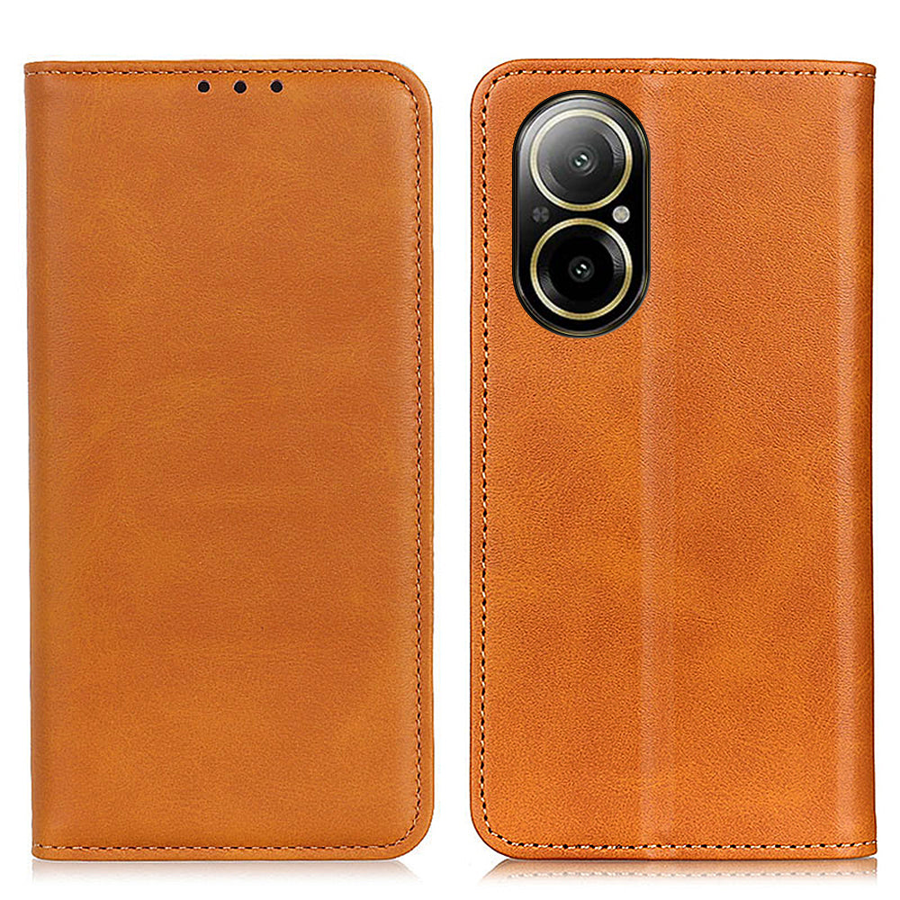 For Realme C67 4G Case Split Leather+TPU Phone Stand Cover