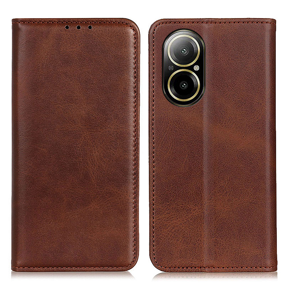 For Realme C67 4G Case Split Leather+TPU Phone Stand Cover