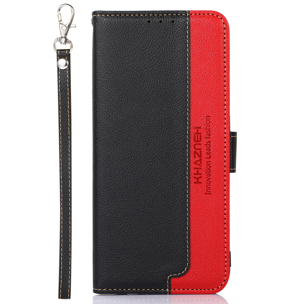 KHAZNEH For Realme C67 4G Case Litchi Texture Wallet Shock-Absorbent Phone Cover
