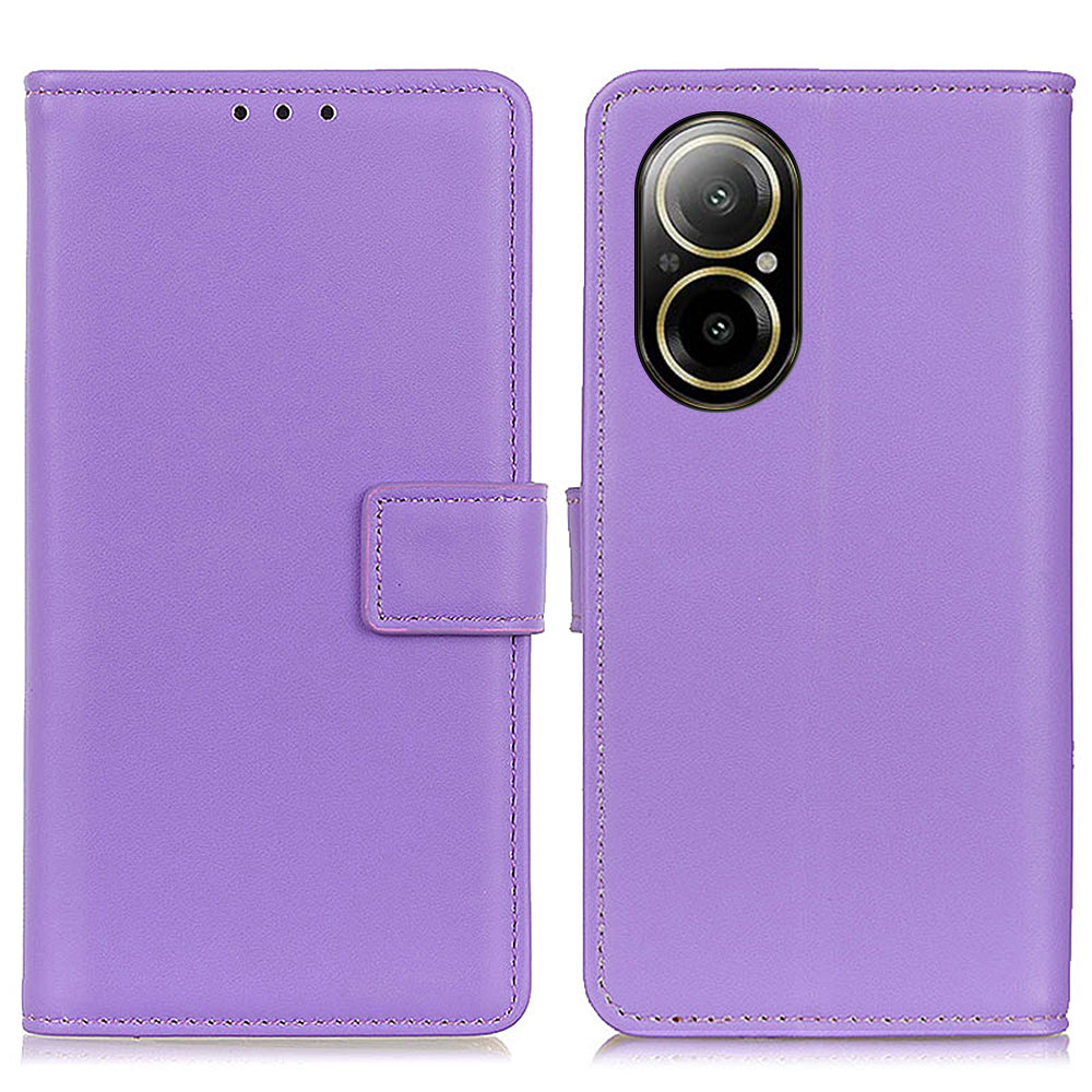 For Realme C67 4G Cell Phone Case Leather Stand Cover with Magnetic Clasp