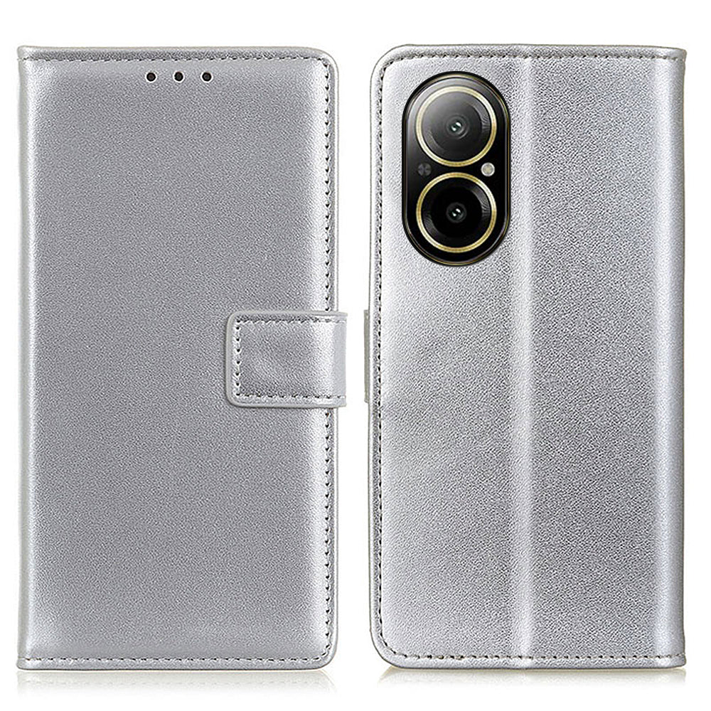 For Realme C67 4G Cell Phone Case Leather Stand Cover with Magnetic Clasp