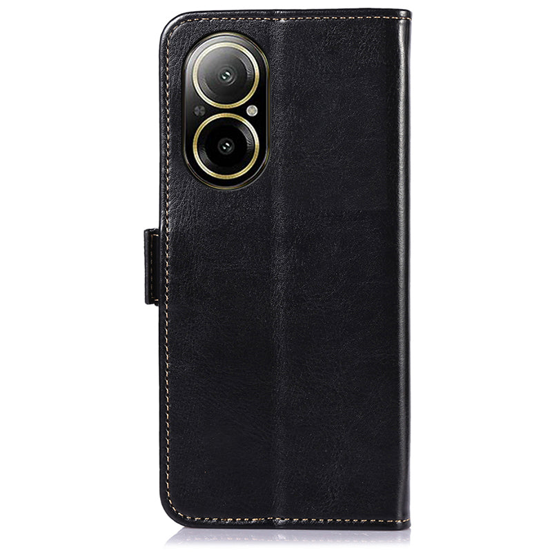 ABEEL For Realme C67 4G Case Leather+TPU Wallet Phone Cover with Side Magnetic Clasp