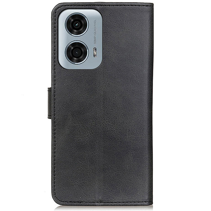 Leather Case for Motorola Moto G04 4G / G24 4G Shell Wallet Cowhide Texture Phone Cover
