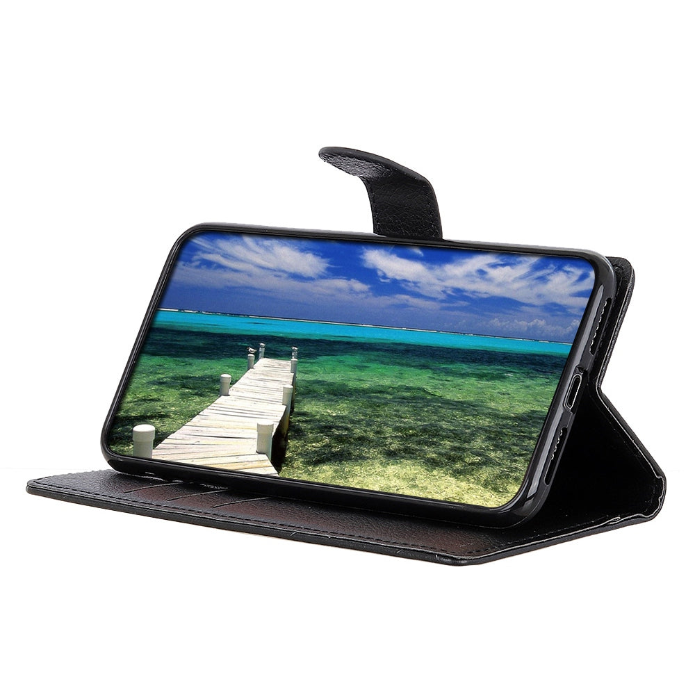For Motorola Moto G04 4G / G24 4G Case Litchi Texture Stand Phone Protective Cover
