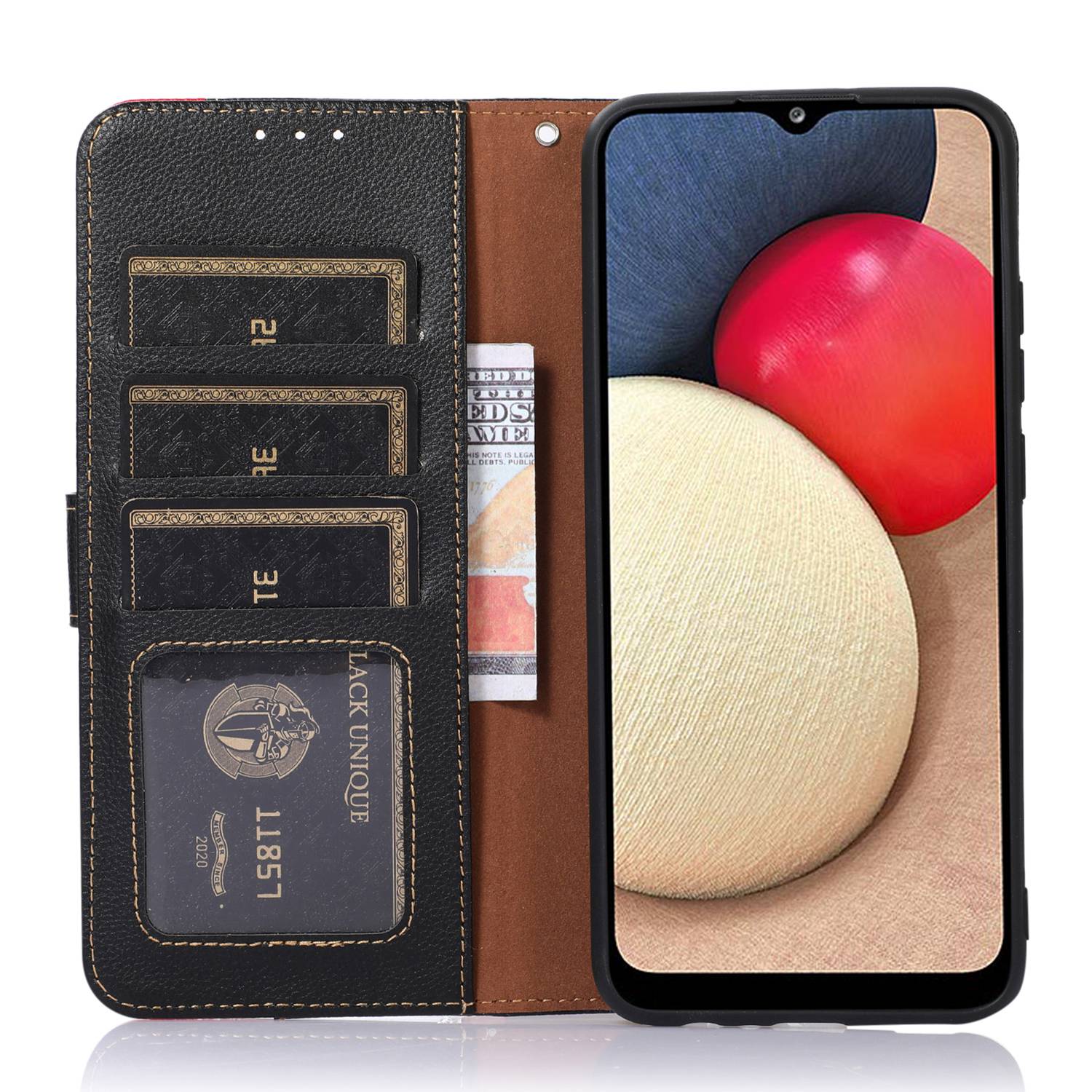 KHAZNEH For Motorola Moto G04 4G / G24 4G Cell Phone Cases Litchi Texture RFID Blocking Cover