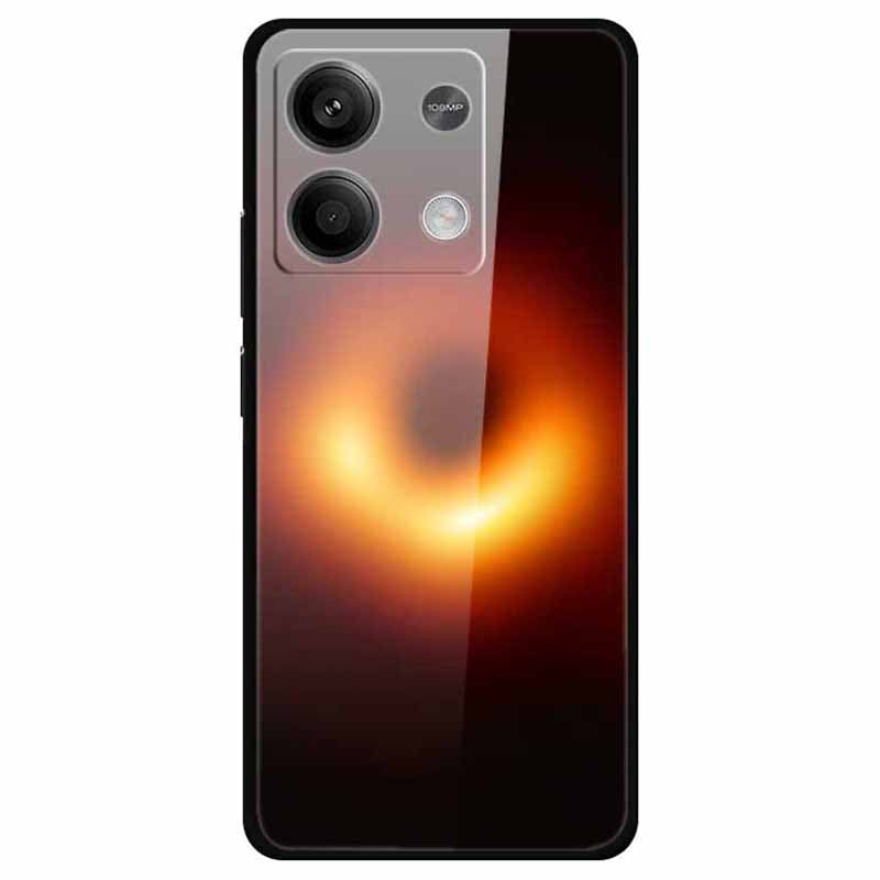 For Xiaomi Redmi Note 13 5G Case PC+Tempered Glass+TPU Pattern Printing Phone Cover