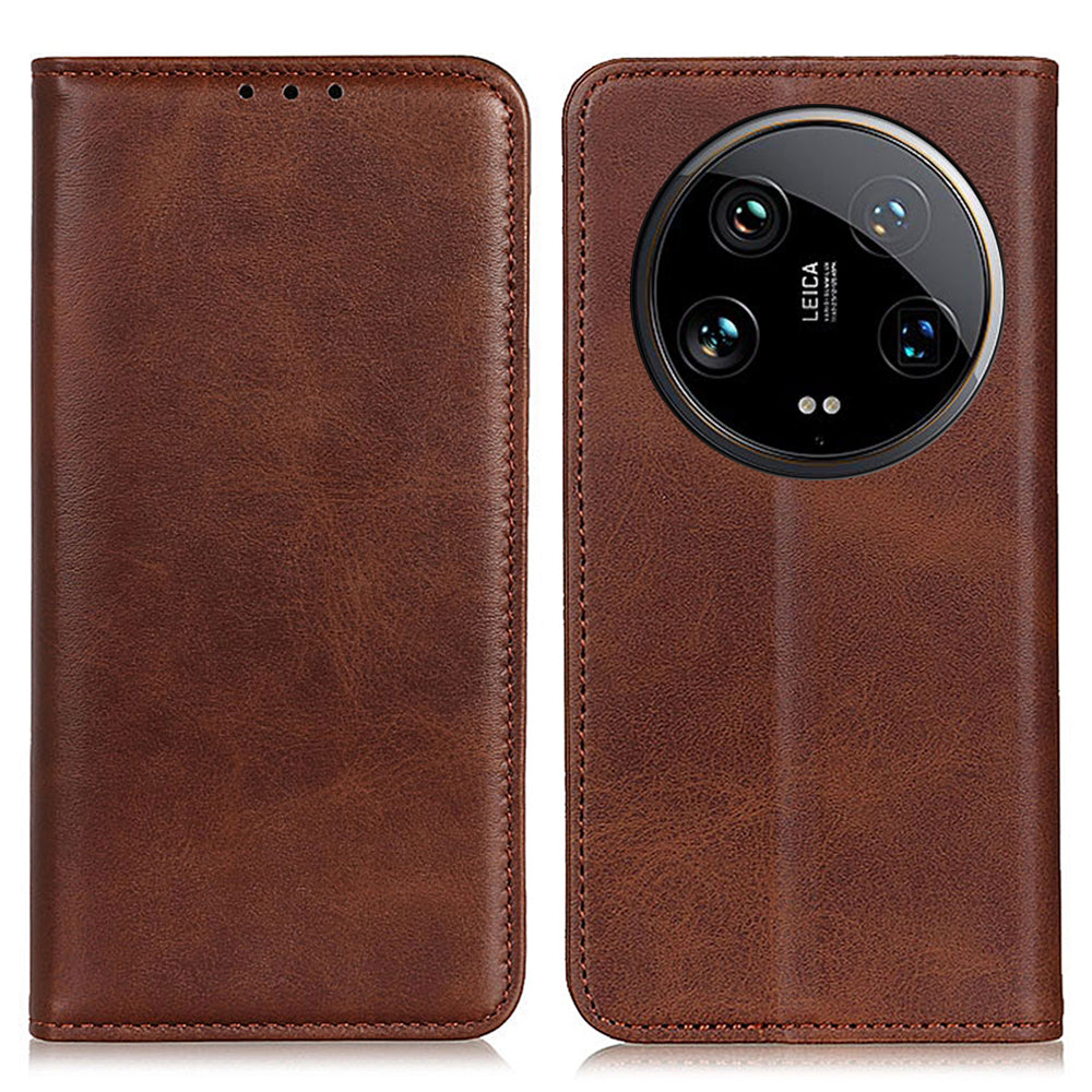 For Xiaomi 14 Ultra Magnetic Case Split Leather+TPU Flip Stand Phone Cover
