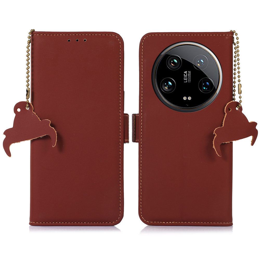 For Xiaomi 14 Ultra Cell Phone Case Drop-proof RFID Blocking Stand Cover