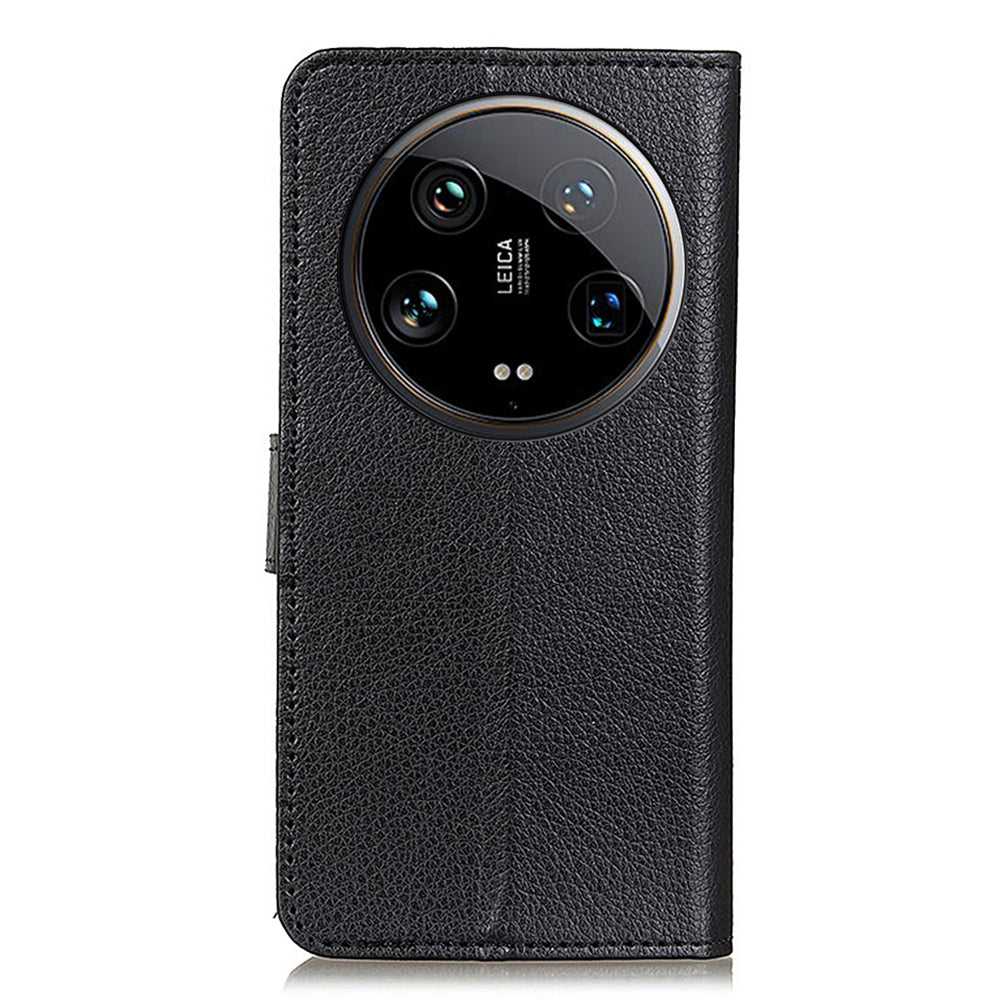 For Xiaomi 14 Ultra Case Litchi Texture Scratch-proof Phone Cover with Card Holder
