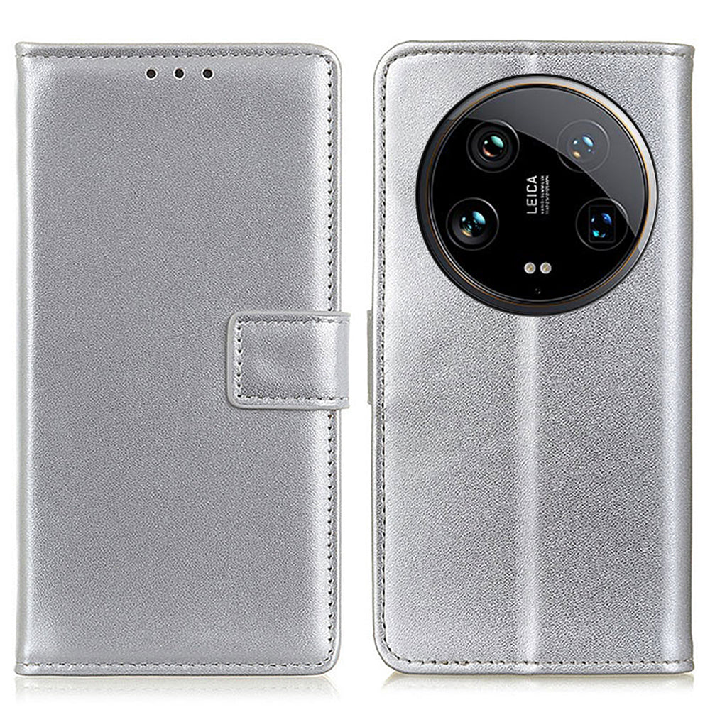 For Xiaomi 14 Ultra Case PU Leather+TPU Shock-Absorbent Phone Cover with Magnetic Closure