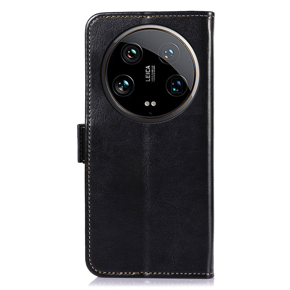 ABEEL For Xiaomi 14 Ultra Case Drop-resistant Crazy Horse Texture Card Slots Phone Cover