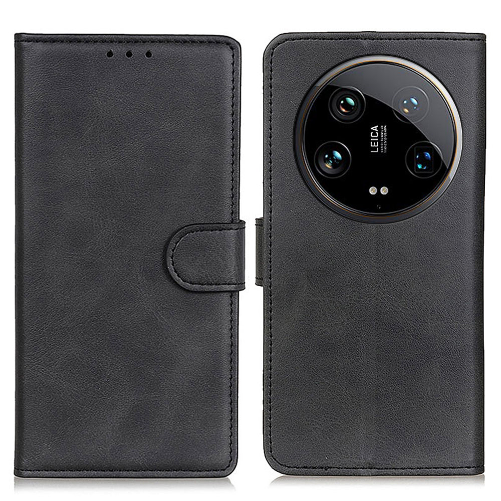 For Xiaomi 14 Ultra PU Leather Case Shockproof Cowhide Texture Card Holder Phone Cover
