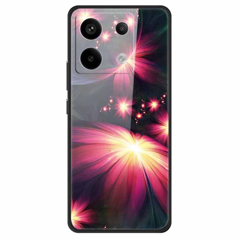 For Xiaomi Redmi Note 13 Pro 5G / Poco X6 5G Pattern Printing Case PC+Tempered Glass+TPU Phone Cover