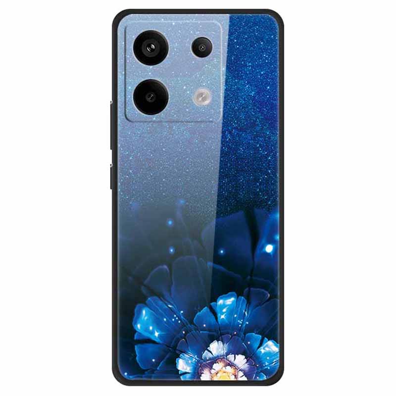 For Xiaomi Redmi Note 13 Pro 5G / Poco X6 5G Pattern Printing Case PC+Tempered Glass+TPU Phone Cover
