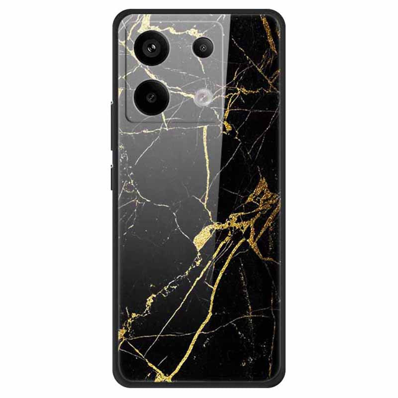 For Xiaomi Redmi Note 13 Pro 5G / Poco X6 5G Pattern Printing Case PC+Tempered Glass+TPU Phone Cover