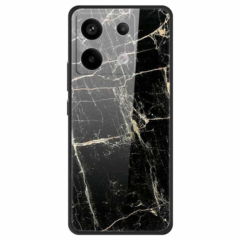 For Xiaomi Redmi Note 13 Pro 5G / Poco X6 5G Pattern Printing Case PC+Tempered Glass+TPU Phone Cover