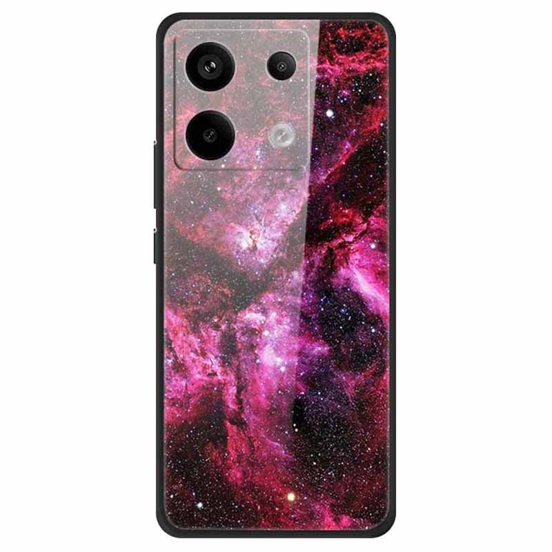For Xiaomi Redmi Note 13 Pro 5G / Poco X6 5G Pattern Printing Case PC+Tempered Glass+TPU Phone Cover